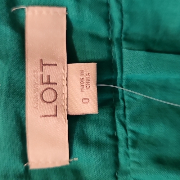 Loft Green Eyelet Pencil Skirt Size 0 NWOT - Picture 11 of 14